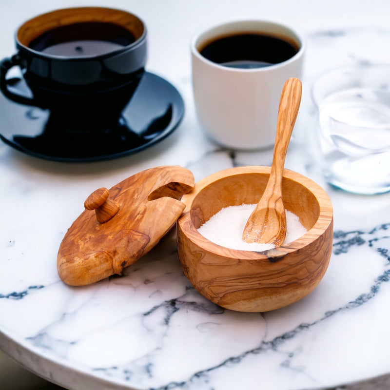 Honey / Sugar / Spices pot with Spoon and Lid