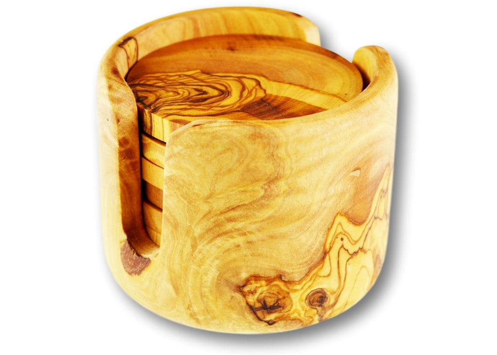 Olive Wood Rustic Coaster – Set of 6 – Attrezzi